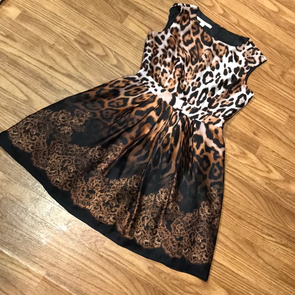 Boston Proper Sleeveless Animal Print Dress - Picture 7 of 8